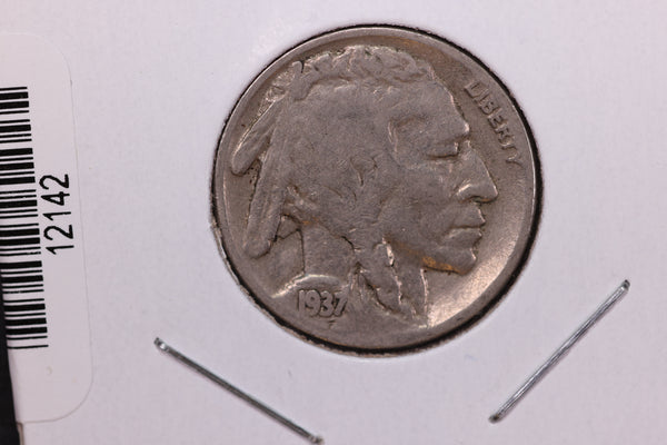 1937 Buffalo Nickel, Average Circulated Coin.  Store #12142
