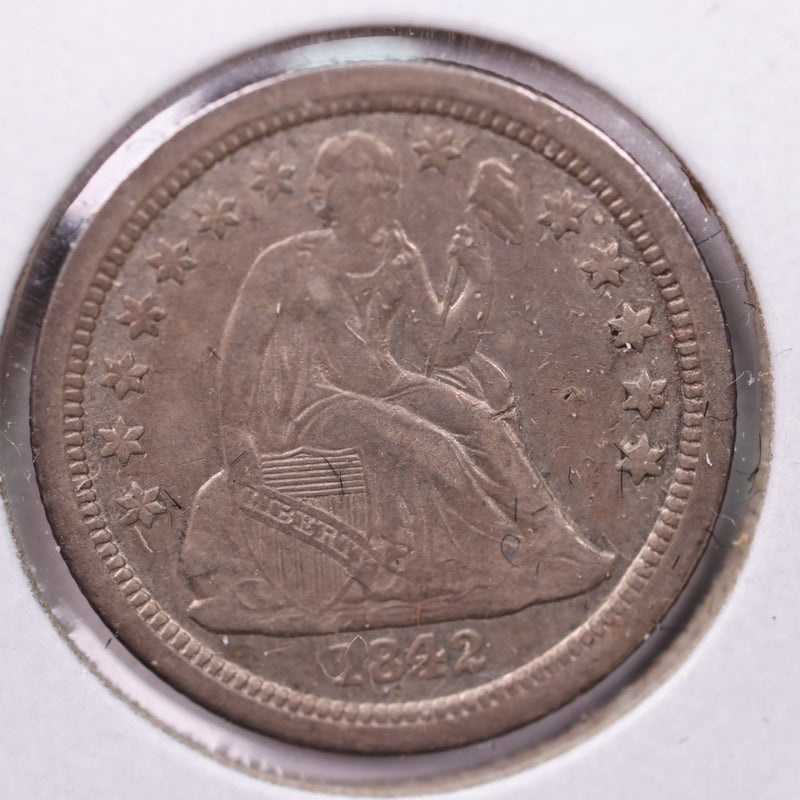 1842-O Seated Liberty Silver Dime., Extra Fine., Store Sale
