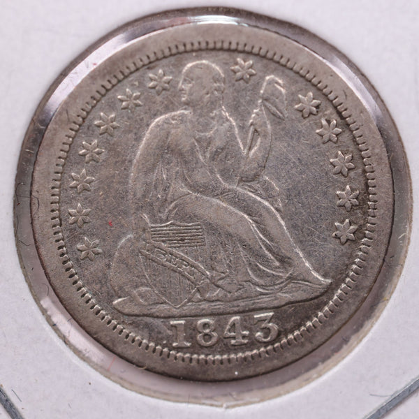 1843-O Seated Liberty Silver Dime., Very Fine., Store Sale #19012
