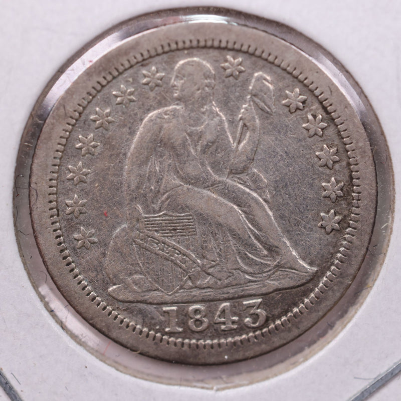 1843-O Seated Liberty Silver Dime., Very Fine., Store Sale