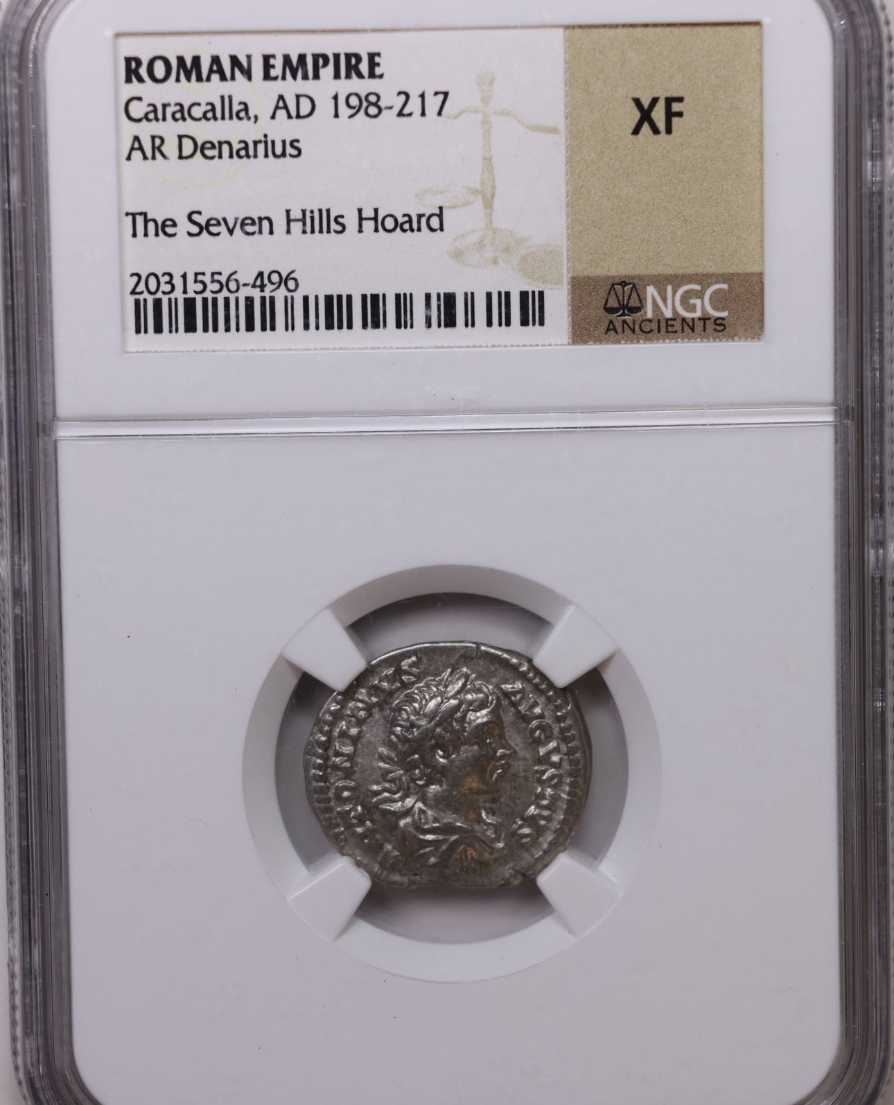 Roman Empire Caracalla, AD 198-217, NGC Choice X.F, Store# AT0034.
