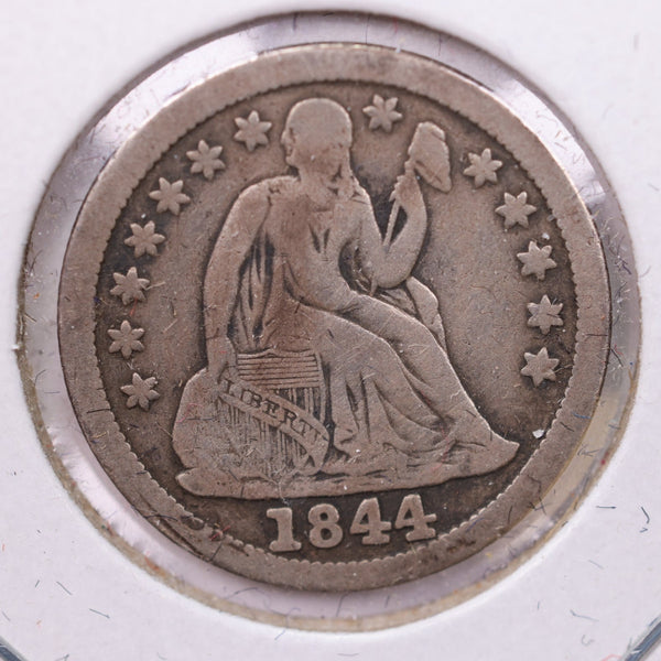 1844 Seated Liberty Silver Dime., Very Fine., Store Sale #19013