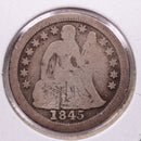 1845-O Seated Liberty Silver Dime., Very Good., Store Sale