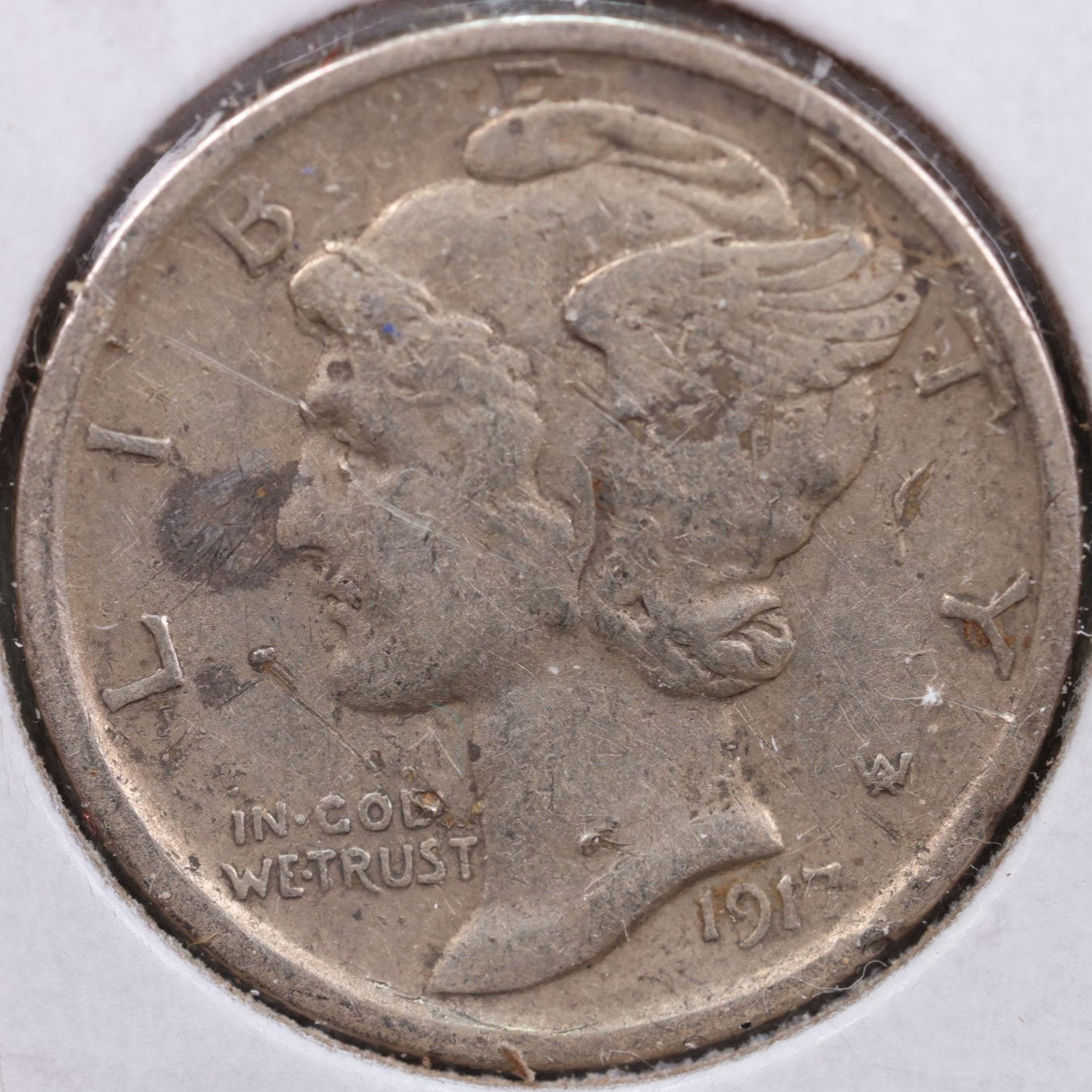 1917-S Mercury Dime, Fine Circulated Coin, Store #DE0010
