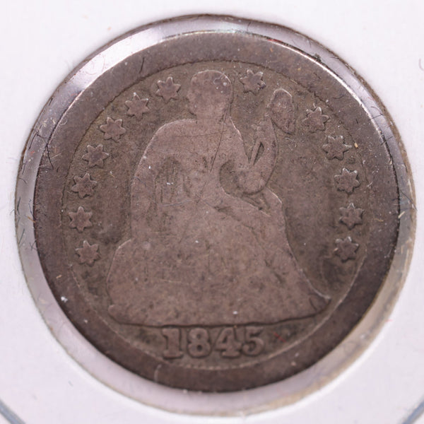 1845-O Seated Liberty Silver Dime., Very Good., Store Sale #19017