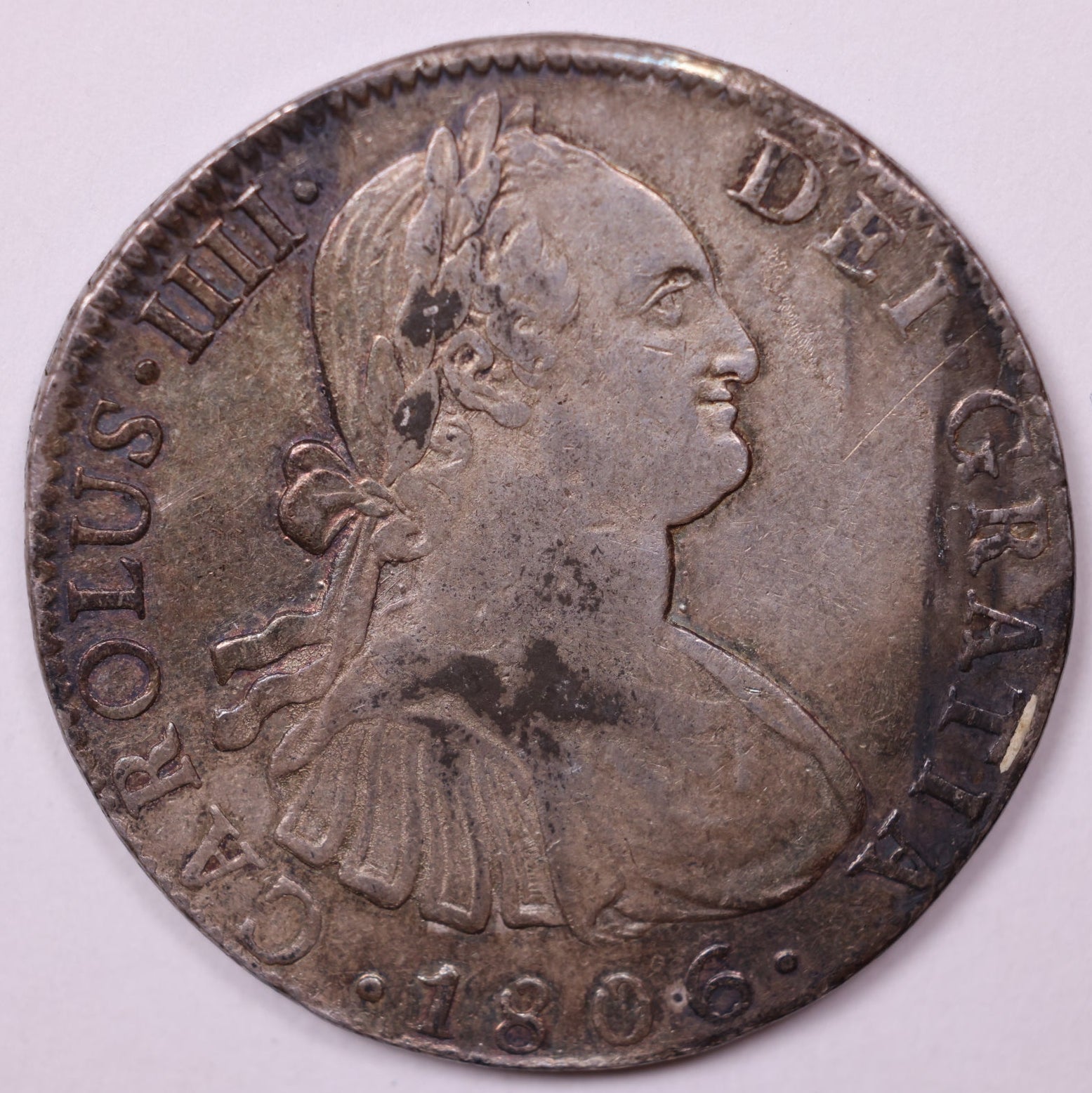 1806 Mexico 8 Reale, Extra Fine+ CIrculated Coin, 90% Silver, Store #FN0008.