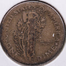 1919 Mercury Silver Dime, Fine Circulated Coin, Store