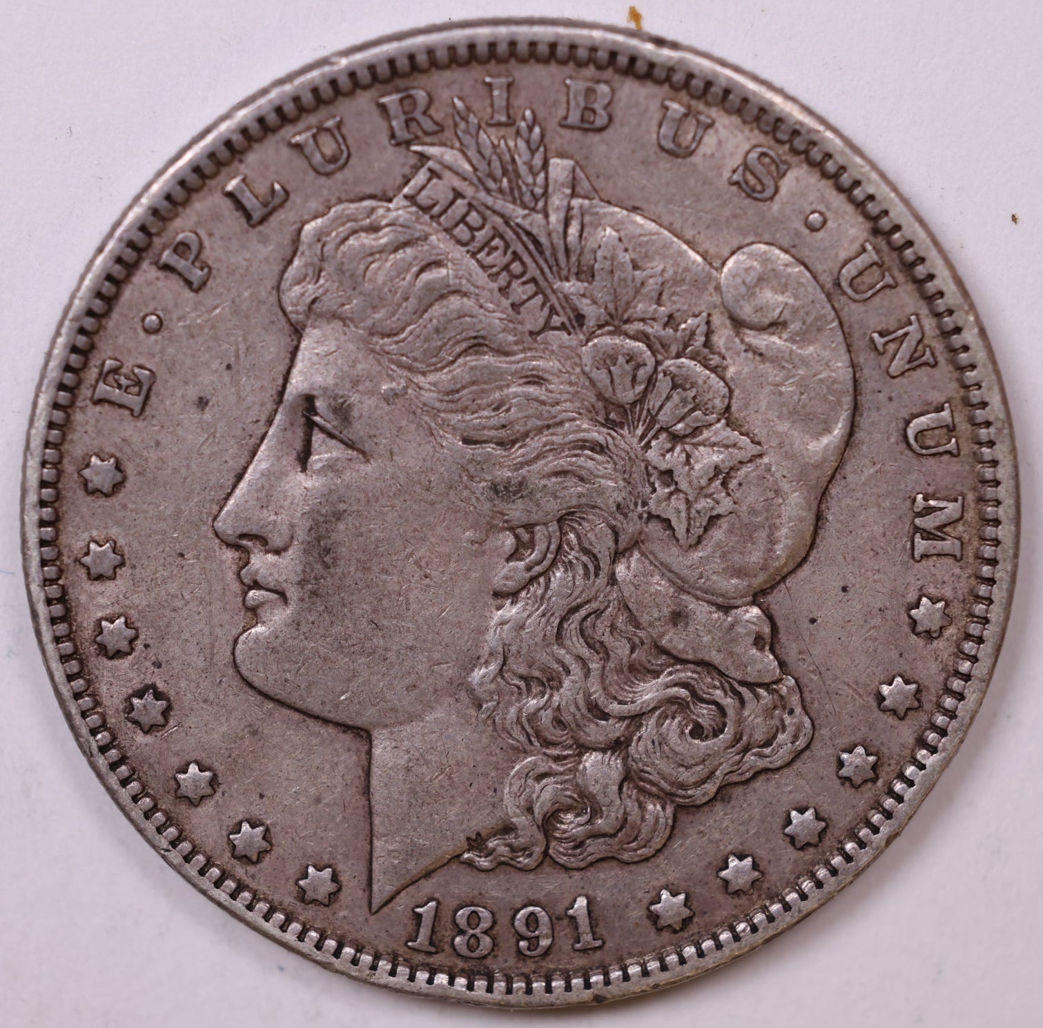 1891 Morgan Silver Dollar, Very Fine +, Circulated Coin, Store #DR031.
