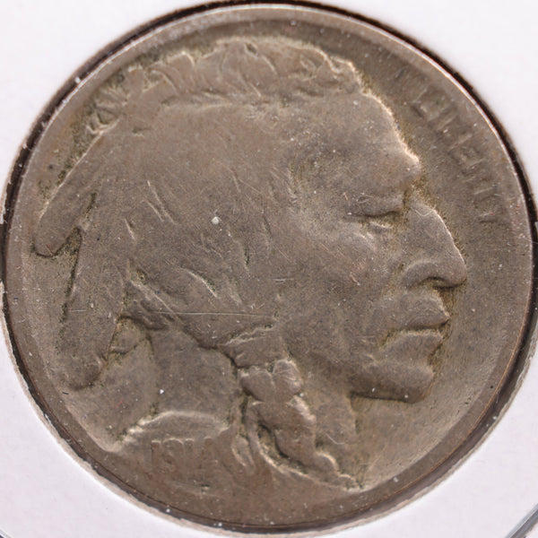 1914-D Buffalo Nickel, Good Circulated Coin, Store #NL263