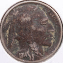 1914-D Buffalo Nickel, Fine Circulated Coin, Store