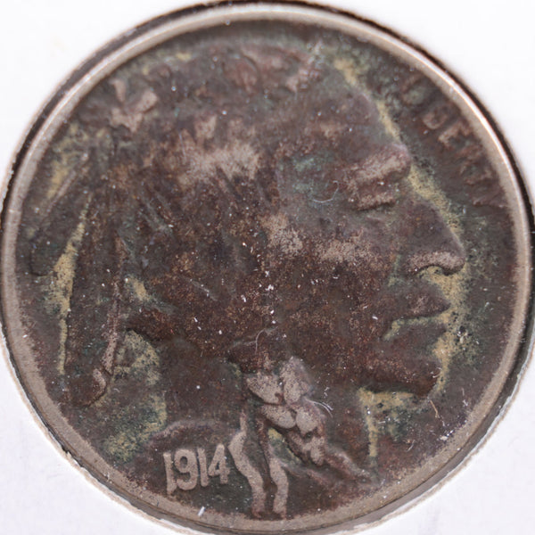 1914-D Buffalo Nickel, Fine Circulated Coin, Store #NL264