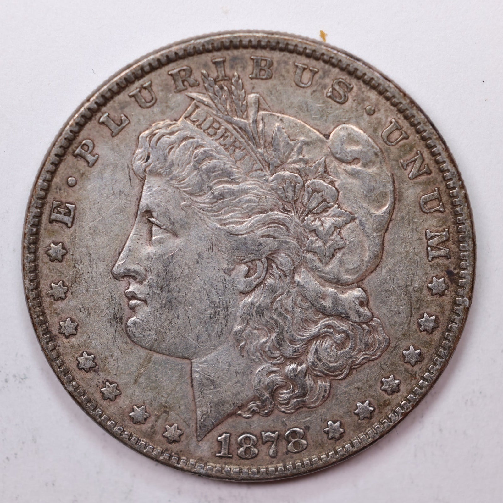 1878 Morgan Silver Dollar,7 Tail Feather, Very Fine Coin, Store #DR035.