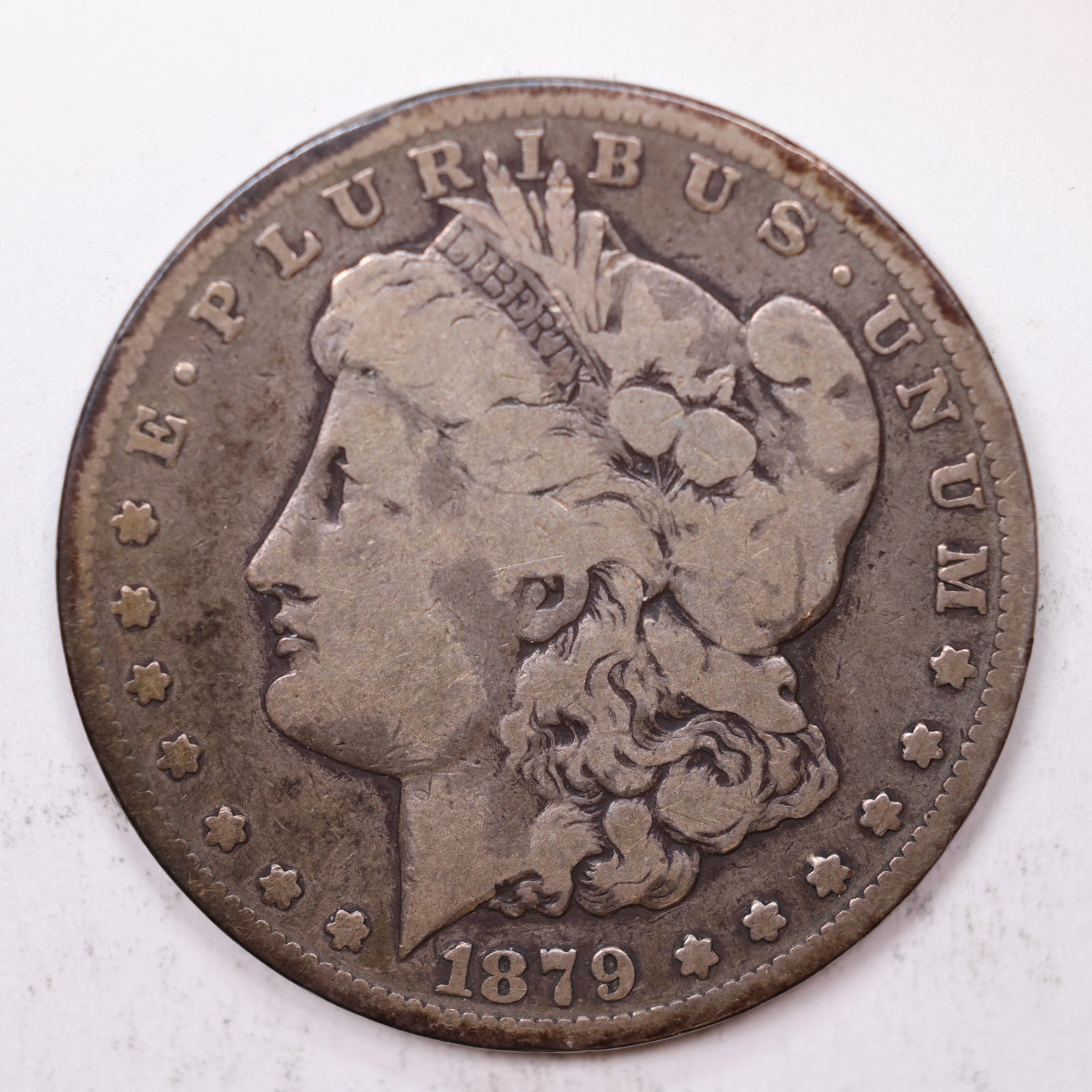 1879-CC Morgan Silver Dollar, Very Good Circulated Coin, Store #DR041.