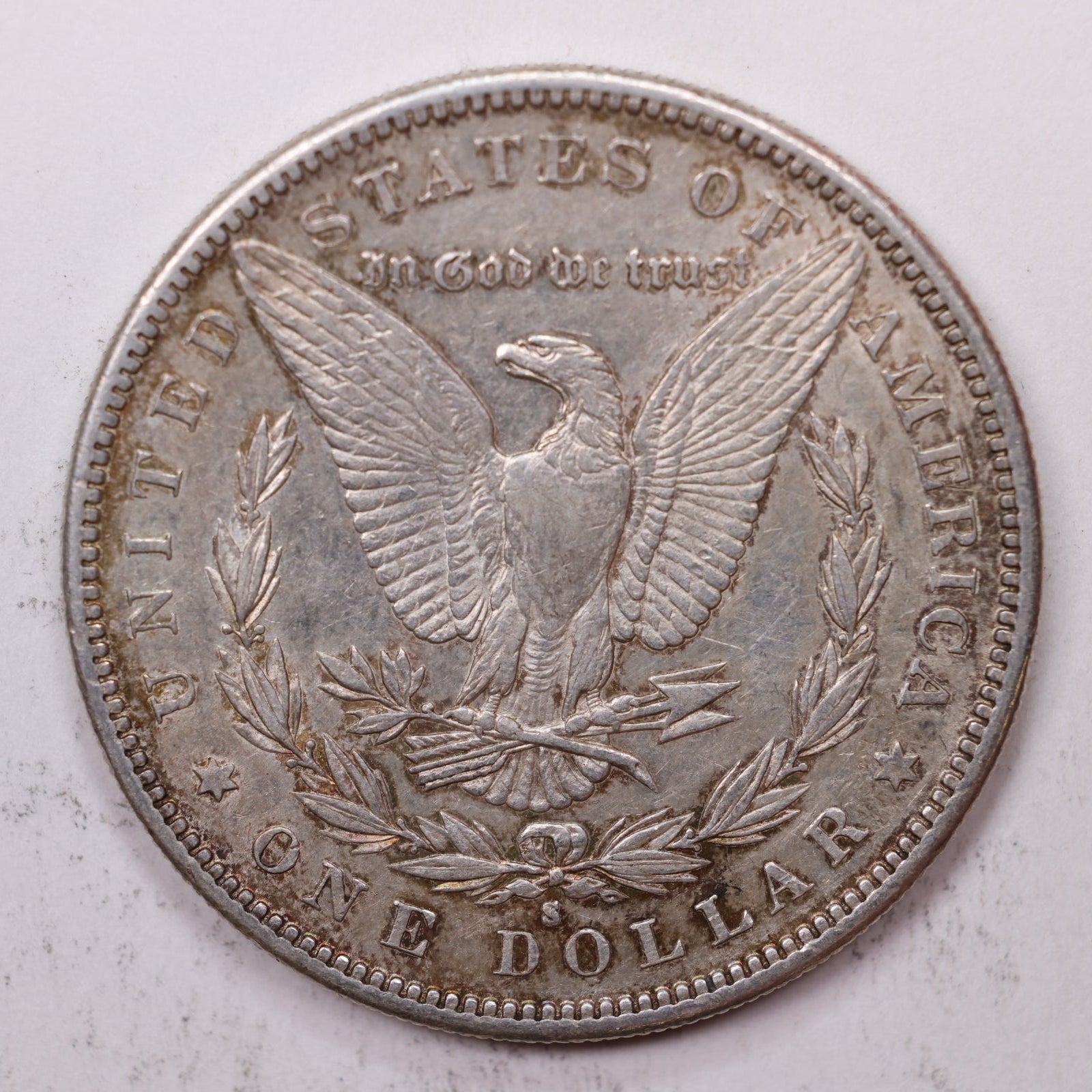 1885-S Morgan Silver Dollar, About Uncirculated Coin, Store #DR046.