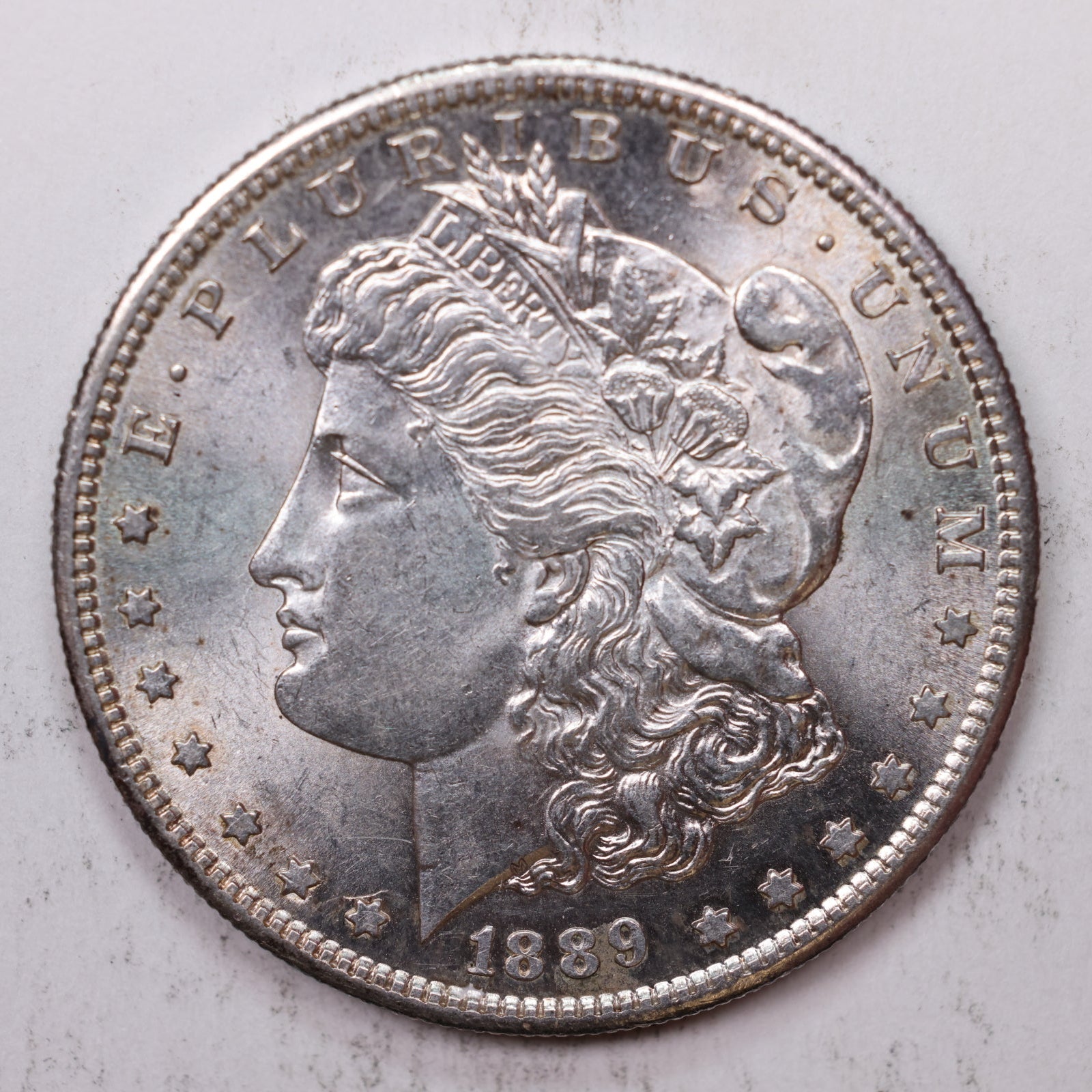 1889-S Morgan Silver Dollar, Gem Mint State, Uncirculated Coin, Store #DR050.