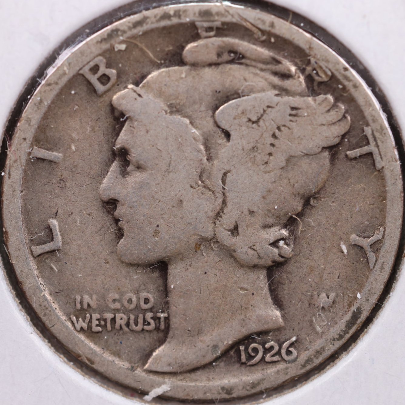 1926 Mercury Dime, Fine Circulated Coin, Store #DE0037