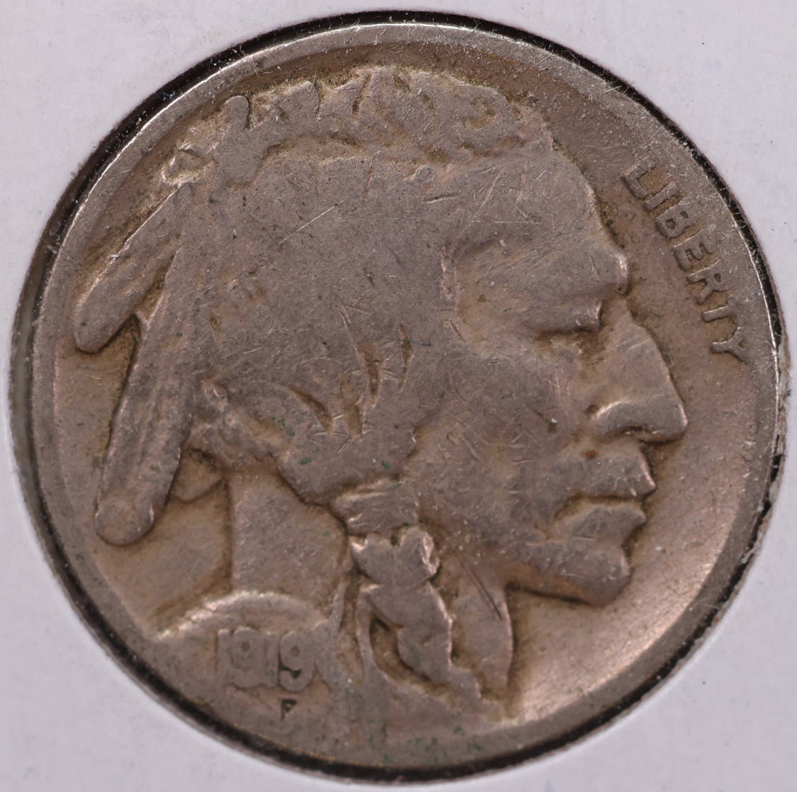 1919 Buffalo Nickel. Average Circulated Coin.  Store #NL787