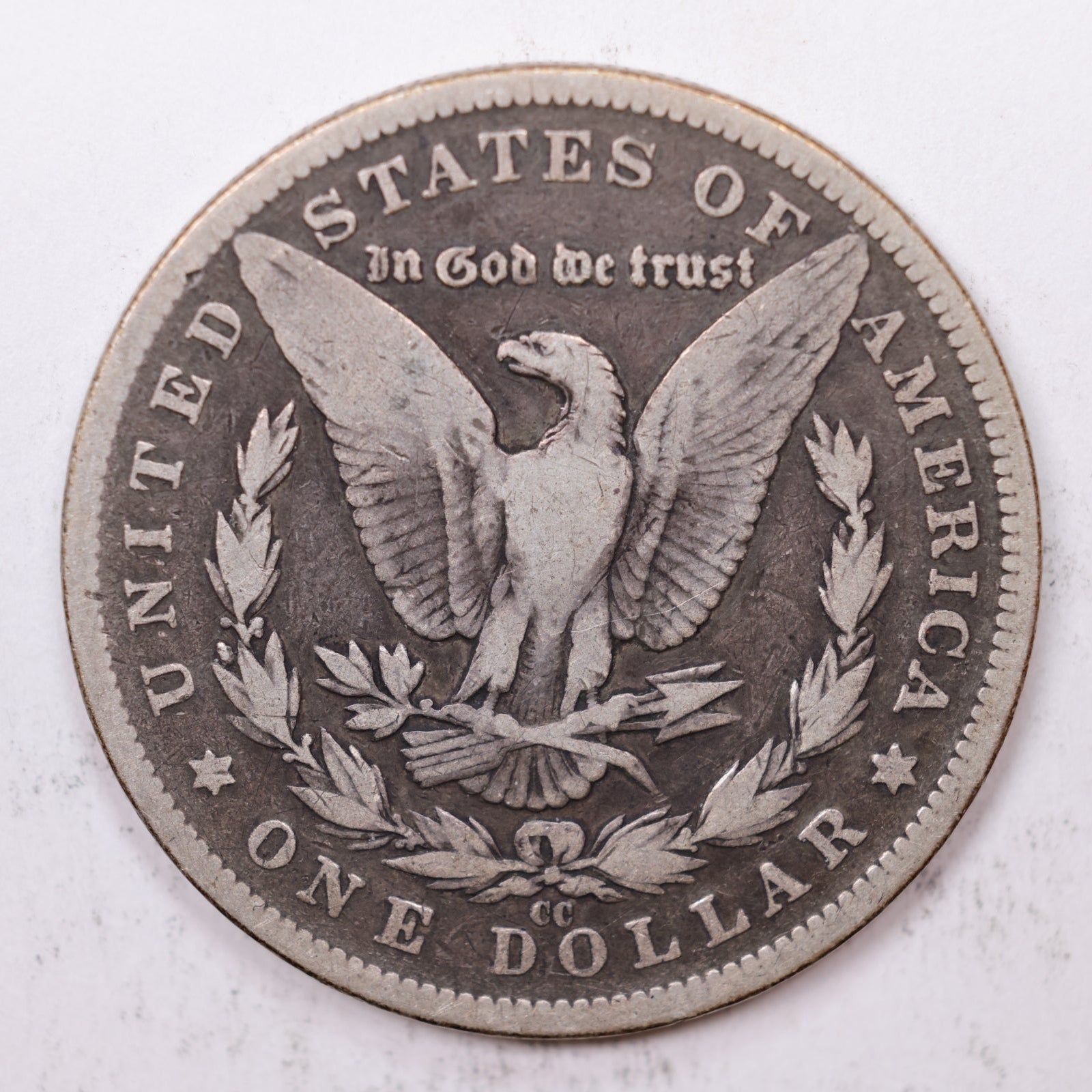 1892-CC Morgan Silver Dollar, Very Good Circulated Coin, Hard Date, #DR057.