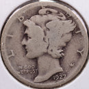 1927-S Mercury Silver Dime, Very Fine Circulated Coin, Store