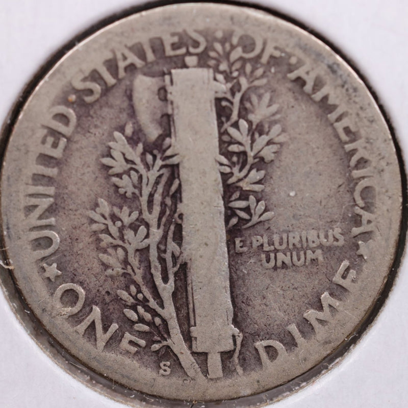 1927-S Mercury Silver Dime, Very Fine Circulated Coin, Store