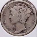 1928 Mercury Silver Dime, Very Fine Circulated Coin, Store