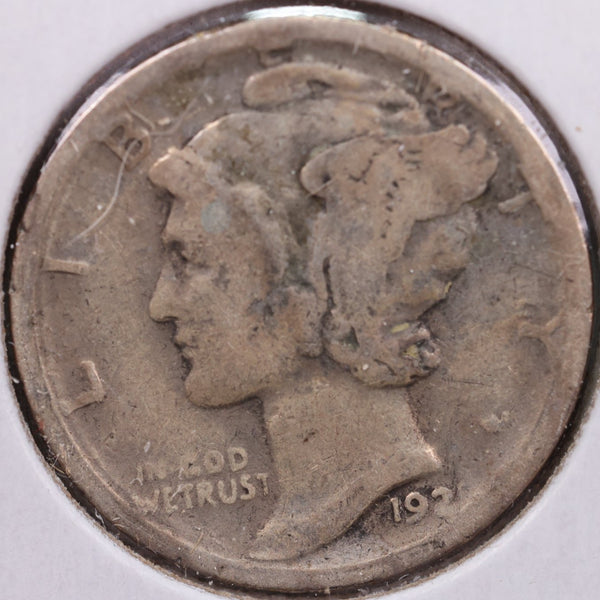 1928-D Mercury Silver Dime, Fine Circulated Coin, Store #DE0047