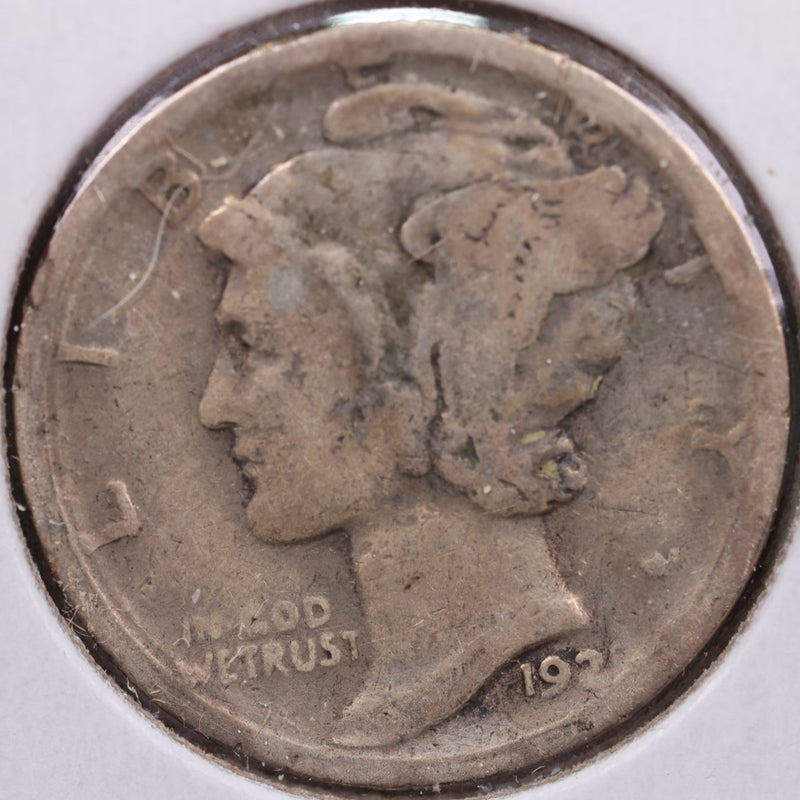 1928-D Mercury Silver Dime, Fine Circulated Coin, Store