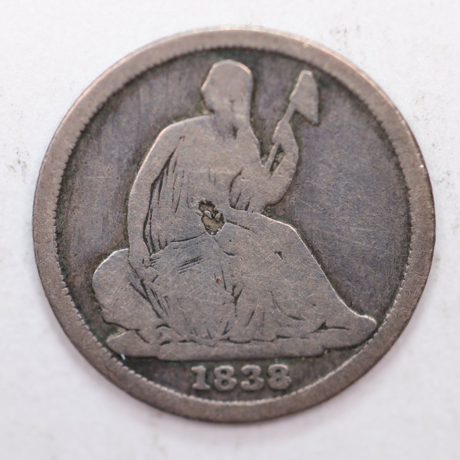 1838-O Seated Liberty Half Dime, Very Good Circulated Coin, Store #HE005.