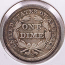 1857 Seated Liberty Silver Dime., Extra Fine., Store Sale