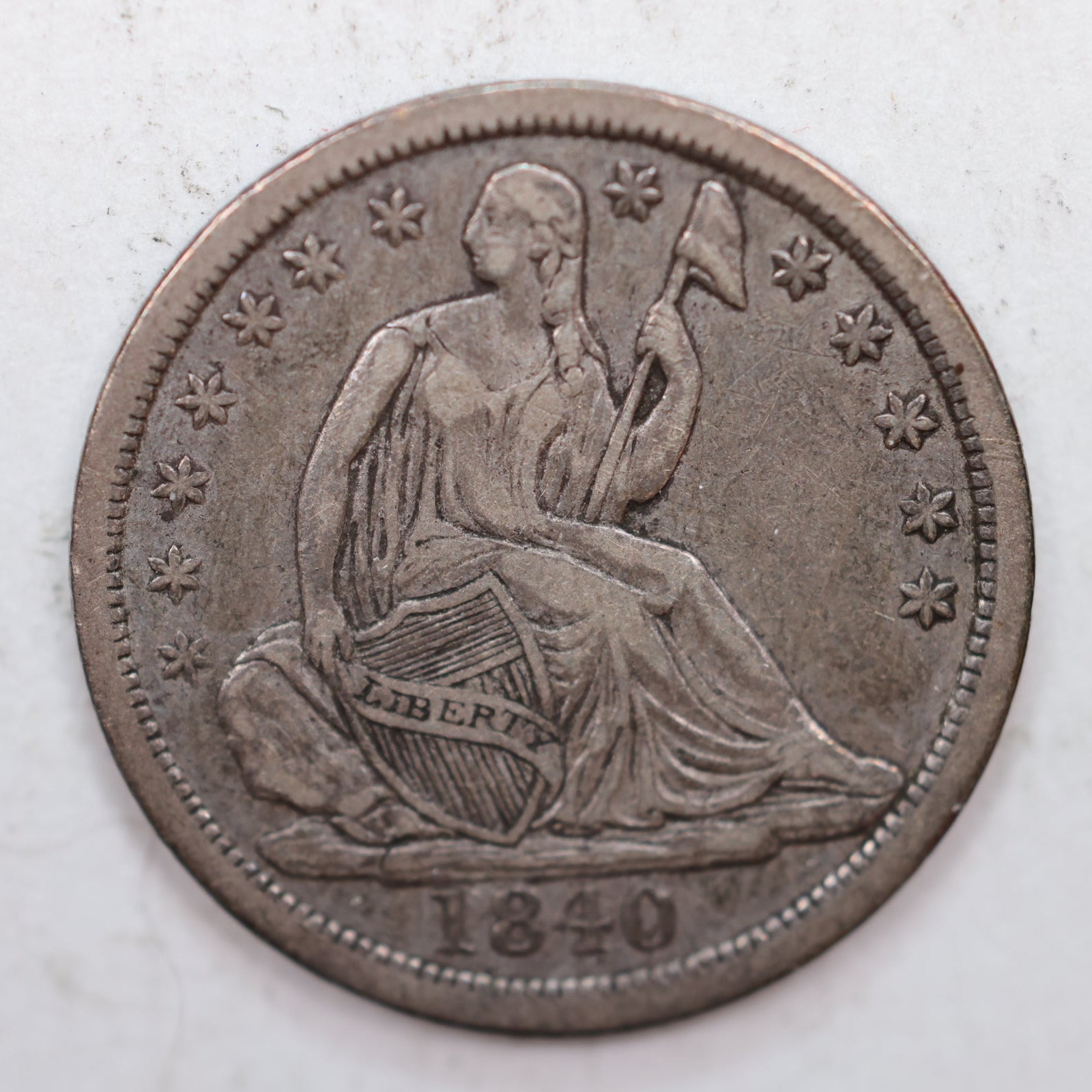 1840 Seated Liberty Half Dime, No Drape, Extra Fine Coin, Store #HE007.