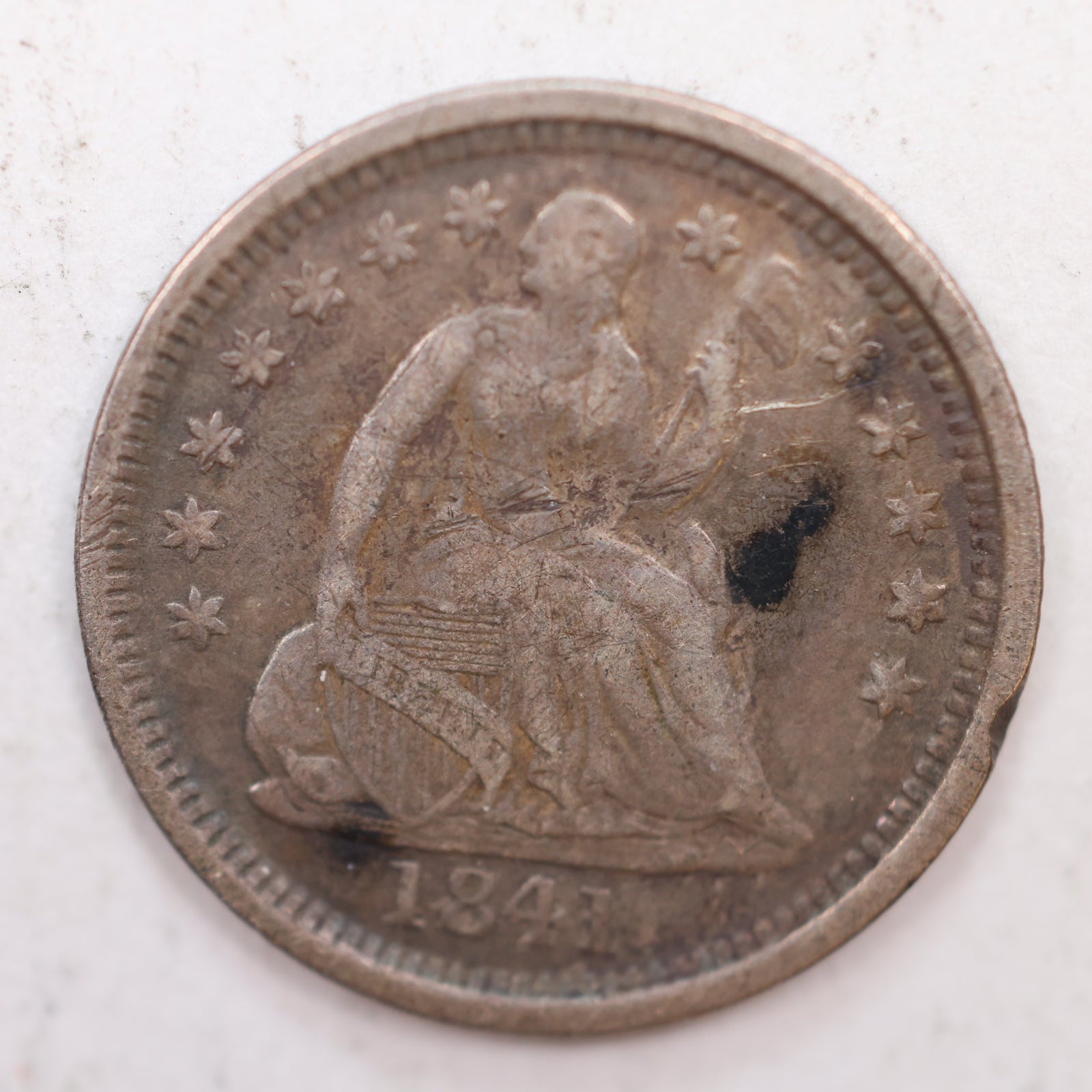 1841-O Seated Liberty Silver Half Dime, Very Fine + Circulated Coin, Store #HE012.