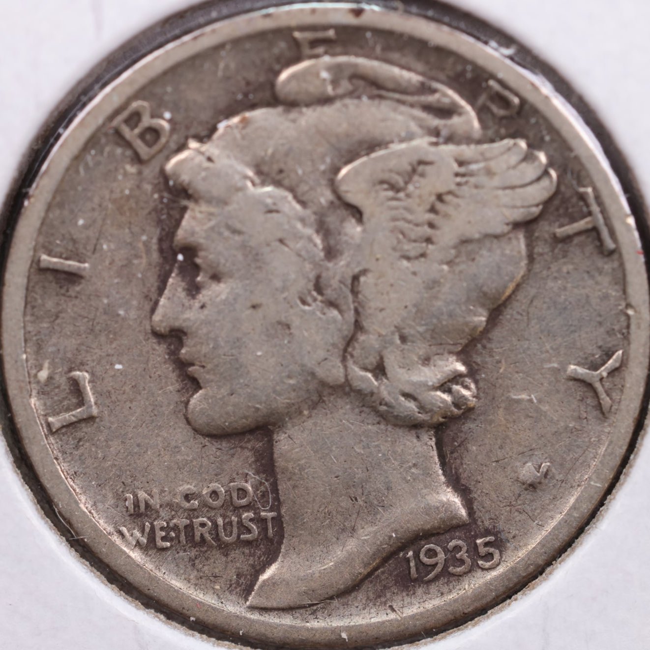 1935-S Mercury Dime, Very Fine Circulated Coin, Store #DE0060