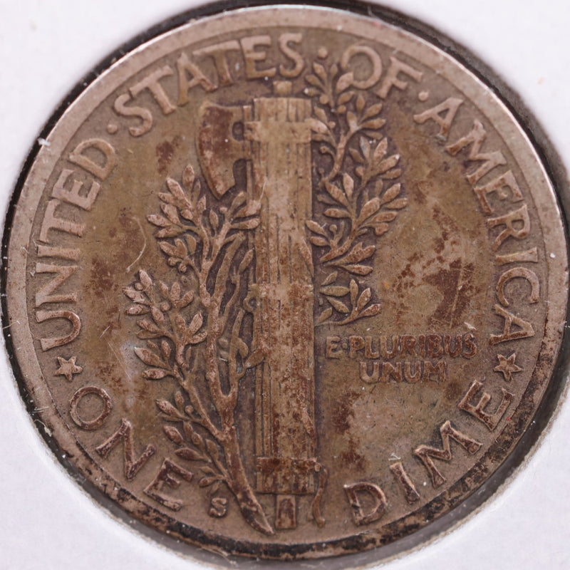 1935-S Mercury Silver Dime, Very Fine Circulated Coin, Store