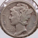 1936 Mercury Silver Dime, Very Fine Circulated Coin, Store