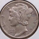 1936 Mercury Silver Dime, Extra Fine Circulated Coin, Store
