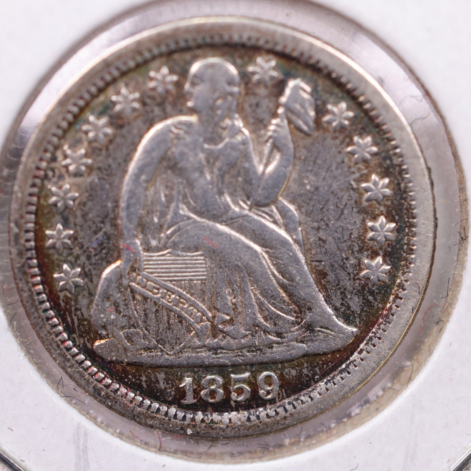 1859-O Seated Liberty Silver Dime., A.U., Store Sale #19071
