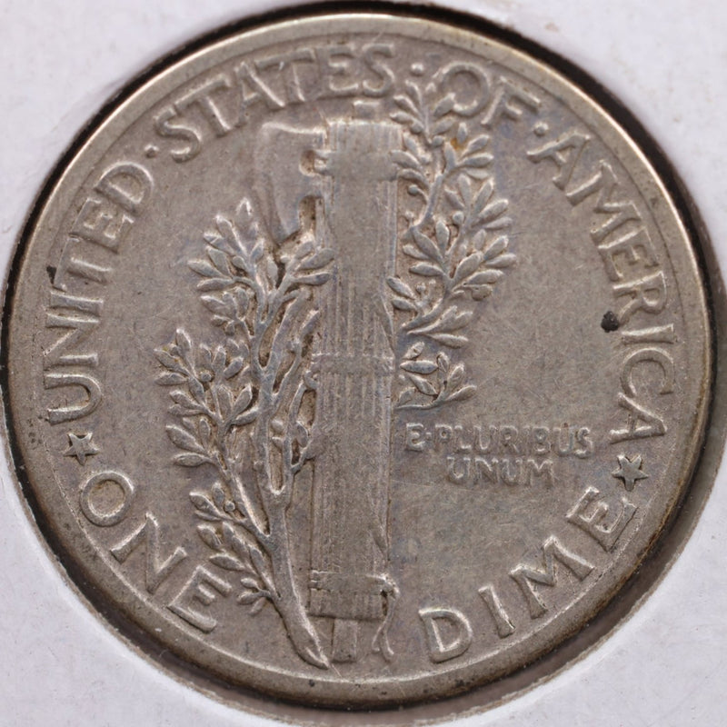 1936 Mercury Silver Dime, Very Fine+ Circulated Coin, Store