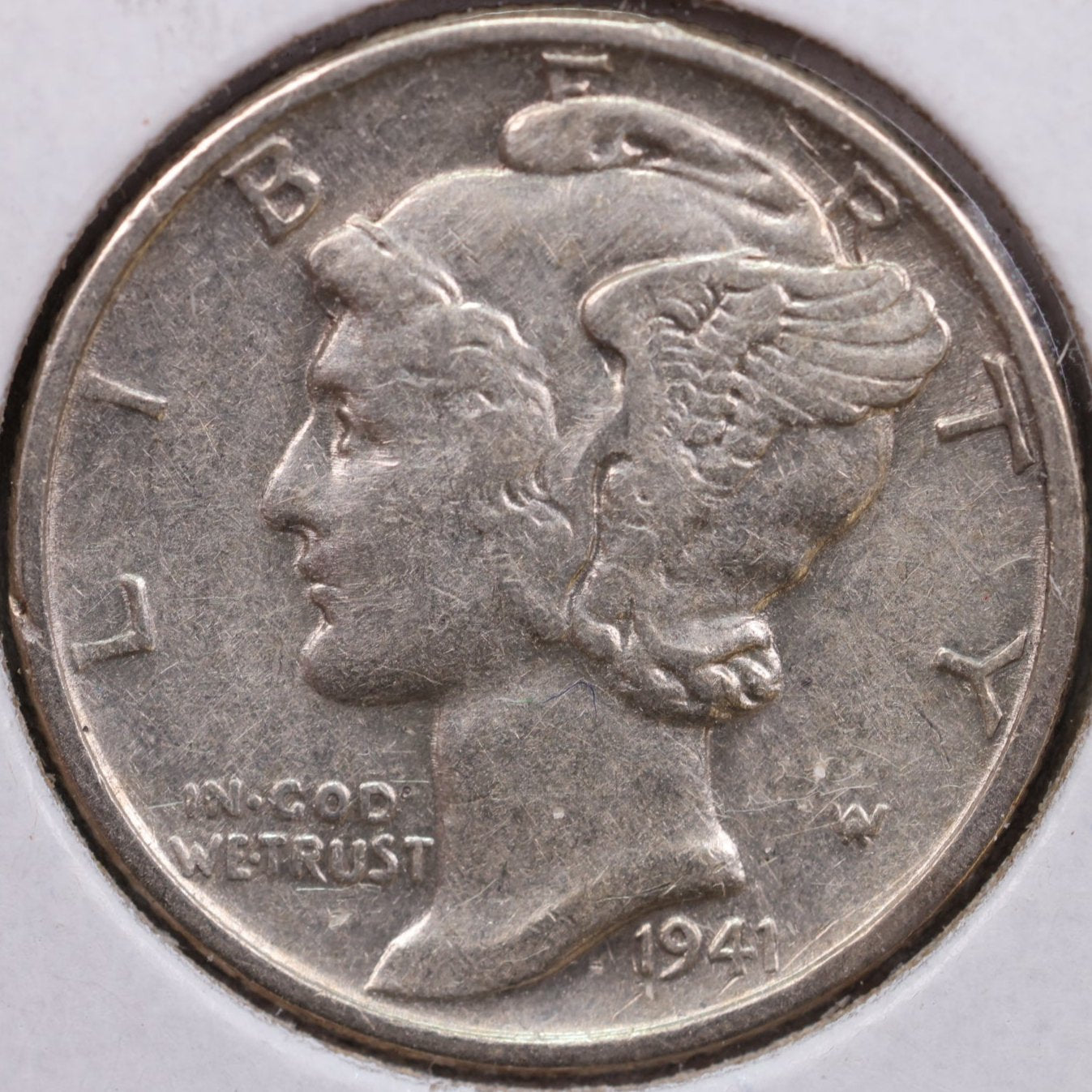 1941 Mercury Dime, About Uncirculated Coin, Store #DE0071