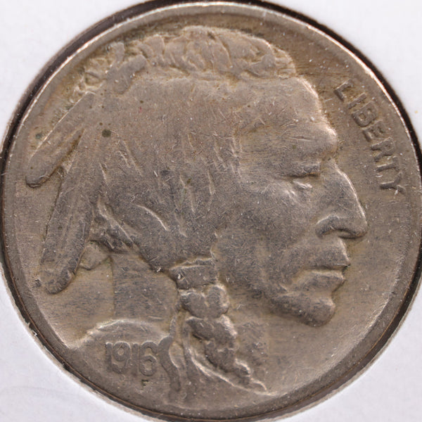 1916 Buffalo Nickel, Very Good Circulated Coin, Store #NL315