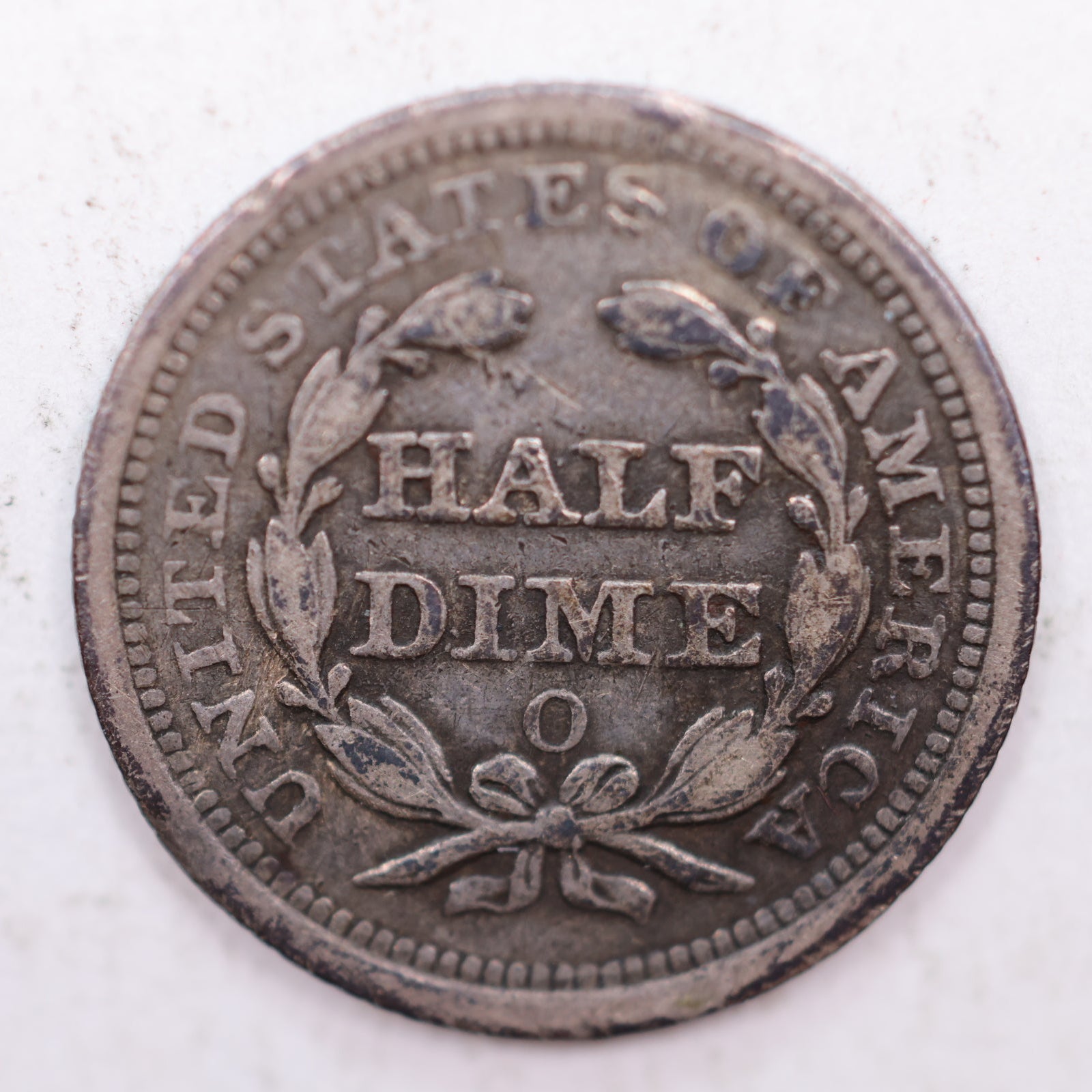 1855-O Seated Liberty Silver Half Dime, Extra Fine, Hard Date, Store #HE031.