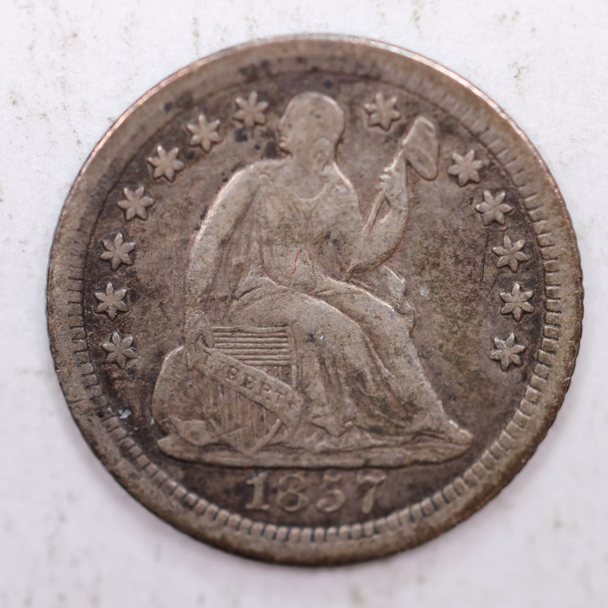 1857-O Seated Liberty Silver Half Dime, Extra Fine Circulated, Store #HE033.