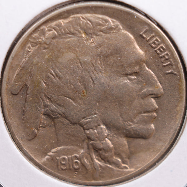 1916 Buffalo Nickel, About Uncirculated+ Coin, Store #NL321