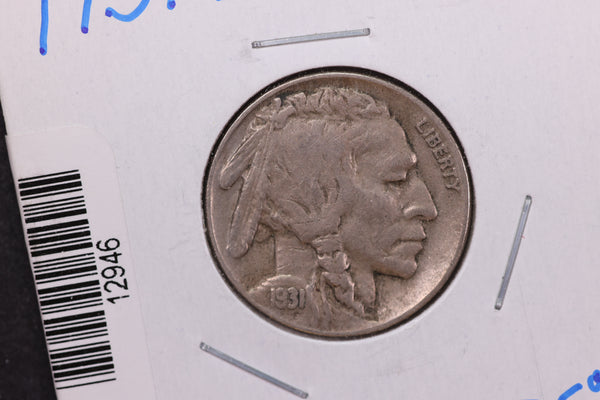 1931-S Buffalo Nickel, Average Circulated Coin. Store #12946