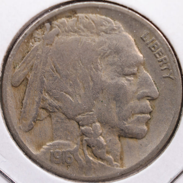 1916 Buffalo Nickel, Very Good Circulated Coin, Store #NL323