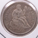 1865-S Seated Liberty Silver Dime., X.F. +., Store Sale