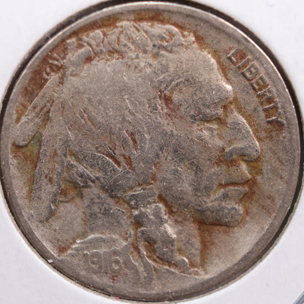 1916 Buffalo Nickel, Very Good Circulated Coin, Store #NL329