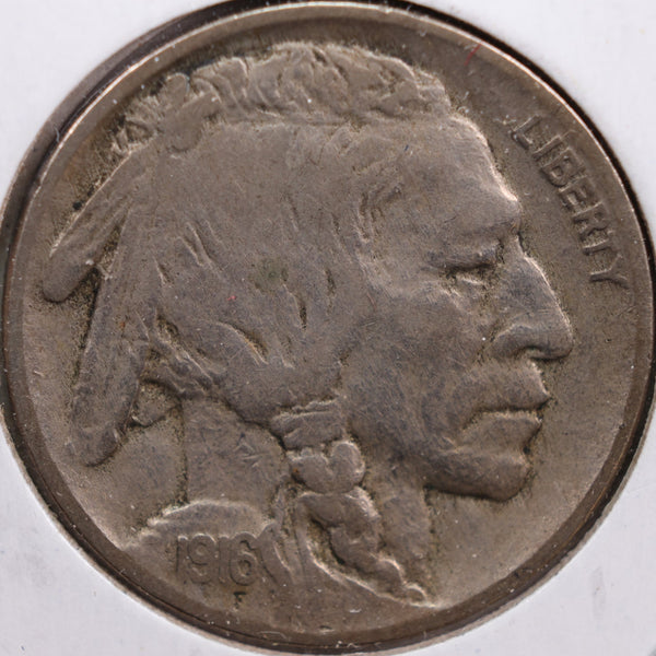 1916 Buffalo Nickel, Very Good Circulated Coin, Store #NL331
