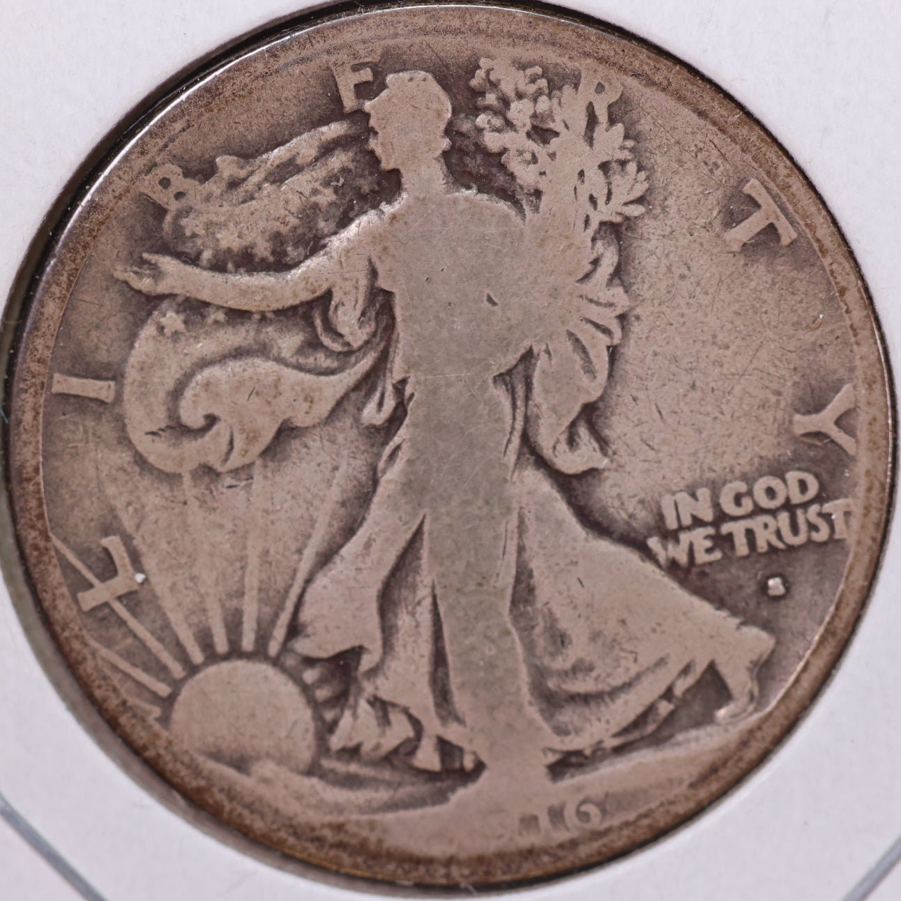 1916-S Walking Liberty Half Dollar, Good Circulated Condition, Store #12825