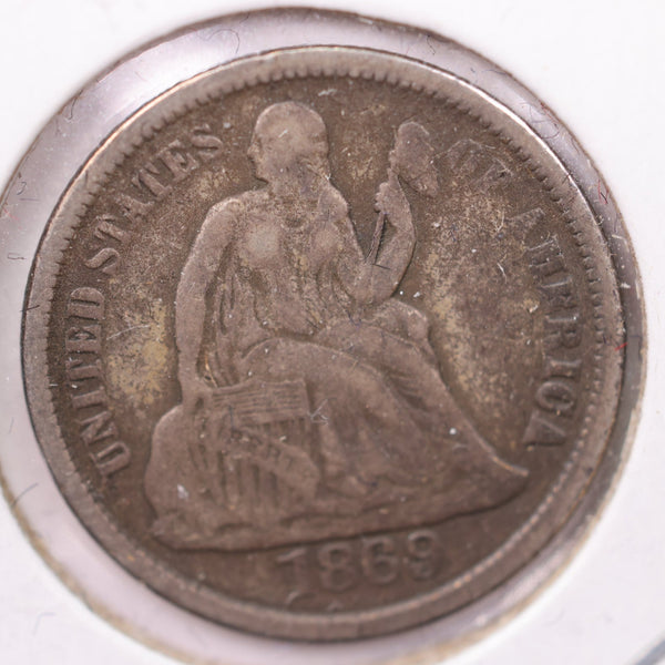 1869-S Seated Liberty Silver Dime., X.F., Store Sale #19102