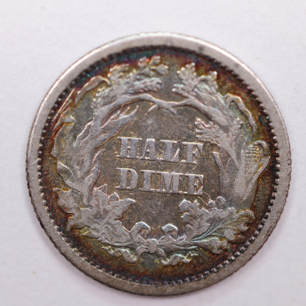 1865 Seated Liberty Silver Half Dime, Very Fine Circulated Coin, Store #HE052.